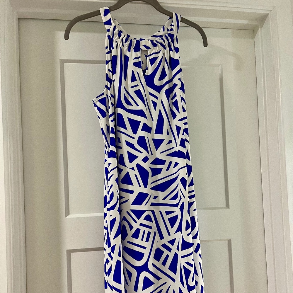 Jude Connally Blue Geometric Dress